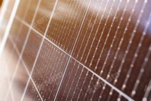 Preview: Solar panel photovoltaic cells, close up