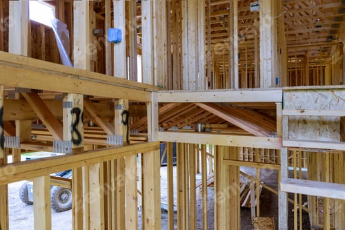 Preview: Wood home framing house condominium under residential construction home framing home