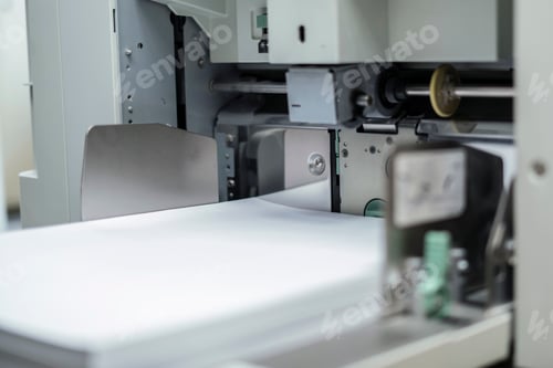 Preview: close up printing machine in typography b