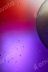 Preview: abstract purple and red color texture from mixed water and oil bubbles