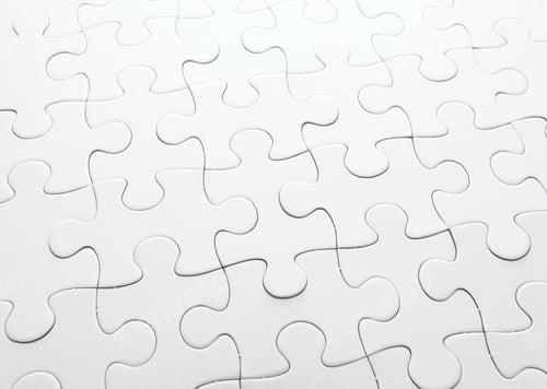 Preview: Complete white jigsaw puzzle