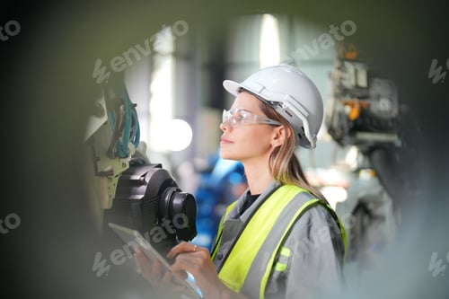 Preview: Tech industry. Business industry technology, people and tech. Engineer working in factory.