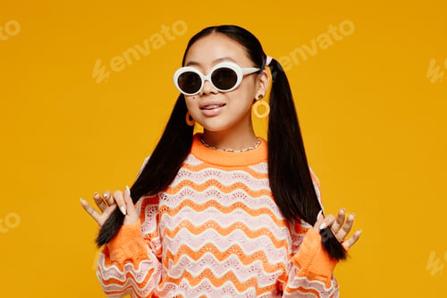 Preview: Teen Girl with Braces on Yellow