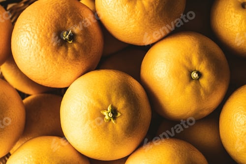 Preview: Top view of fresh and ripe oranges