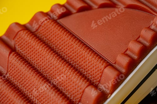 Preview: Rubber sole of a sports sneaker close up