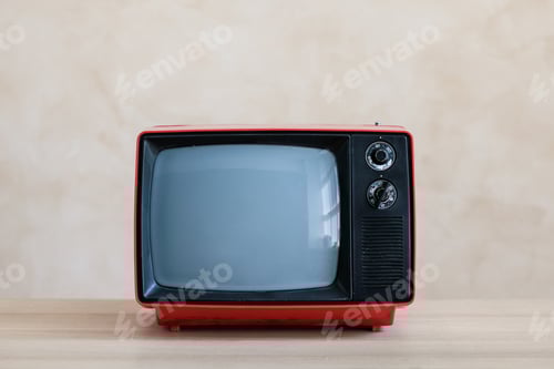 Preview: Old TV against wall background