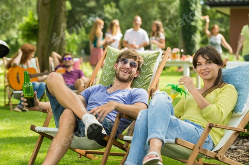 Preview: Relaxing on a sunbeds