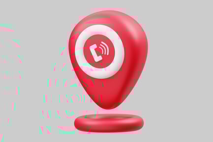 Preview: Red call pin location symbol