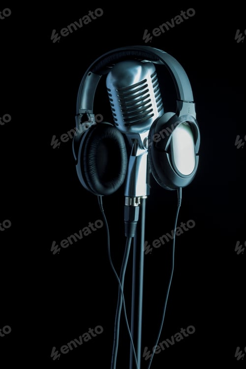 Preview: audio microphone retro style