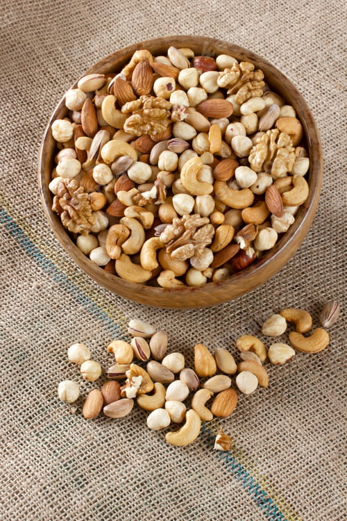 Preview: Cashews, pistachios, almonds, walnuts, hazelnuts. Mixed nuts.