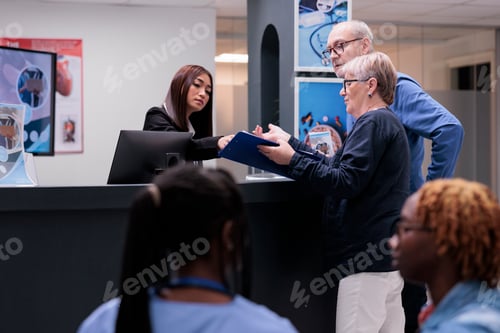 Preview: Old patients writing medical report