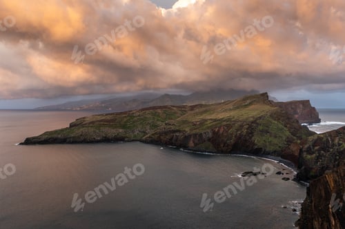 Preview: Beautiful hiking trial on Sao Lourenco in Madeira, Portugal at sunrise.