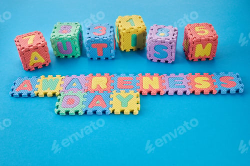 Preview: World Autism day background. 2 April world autism awareness day background