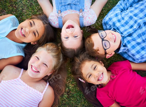 Preview: Kids enjoy the little things in life. Shot of a group of elementary school children together.