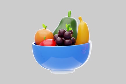 Preview: Fresh fruit bowl still life
