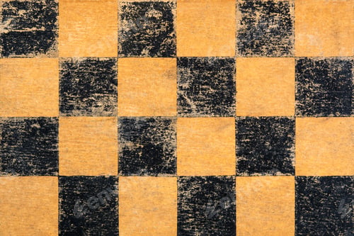 Preview: texture old scratched chess board.checkerboard background close up