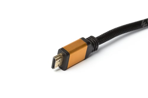 Preview: close shot of HDMI cable isolated on white background