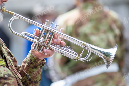 Preview: Detail of a trumpet