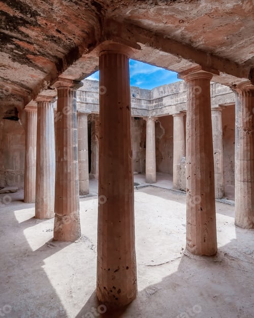 Preview: Beautiful view of the Archaeological Site, Tombs of the Kings in Paphos, Cyprus