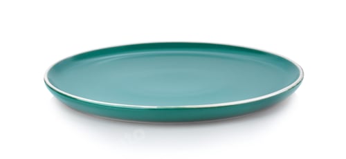 Preview: empty ceramic plate on white background