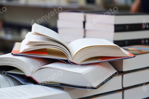 Vista previa: libro abierto sobre mesa. vuelta al cole