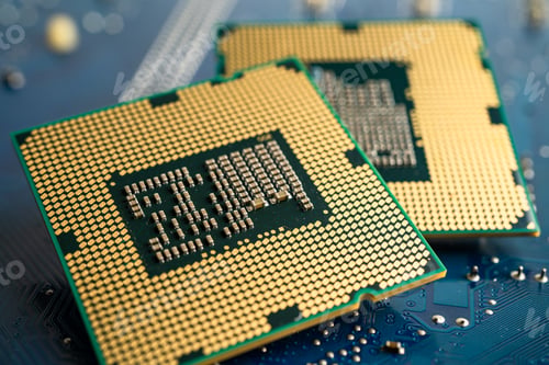 Preview: Central Processing Unit, CPU chip processor of computer mainboard, electronic technology.