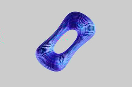 Preview: Blue and pink ribbon torus