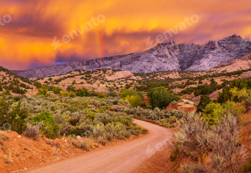 Preview: Mountains on sunset