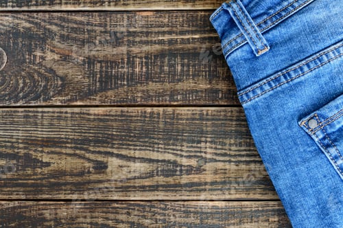 Preview: Denim and Wood Background for Creative Projects