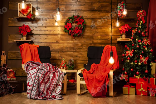 Vista previa: Celebration of Christmas eve in coxy home design