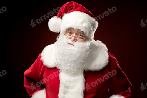 Preview: Portrait of Santa Claus looking at camera
