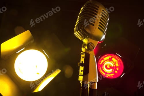 Preview: audio microphone retro style