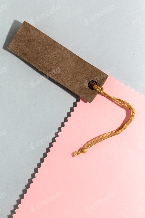 Preview: Natural leather labels for price or advertising