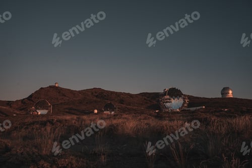 Preview: The new astronomical observatory of the Caldera de Taburiente at sunset, La Palma