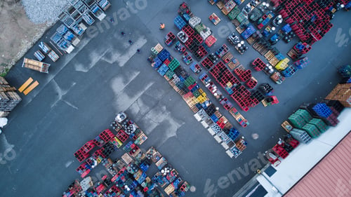 Preview: Aerial view of an industrial brewery