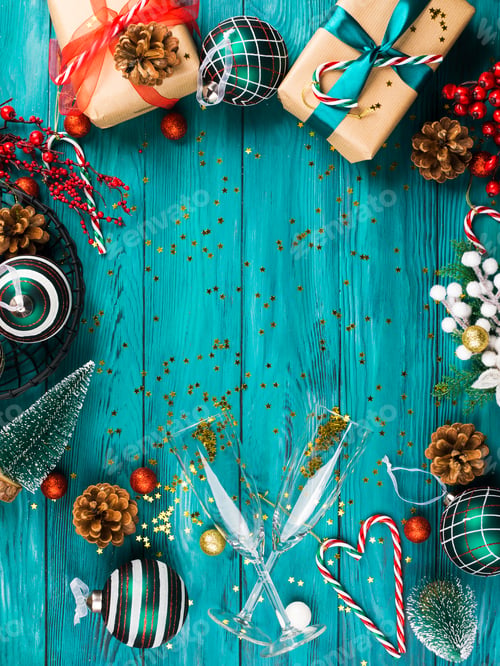 Preview: Christmas new year festive frame background
