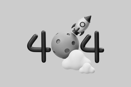 Preview: Error page rocket on moon