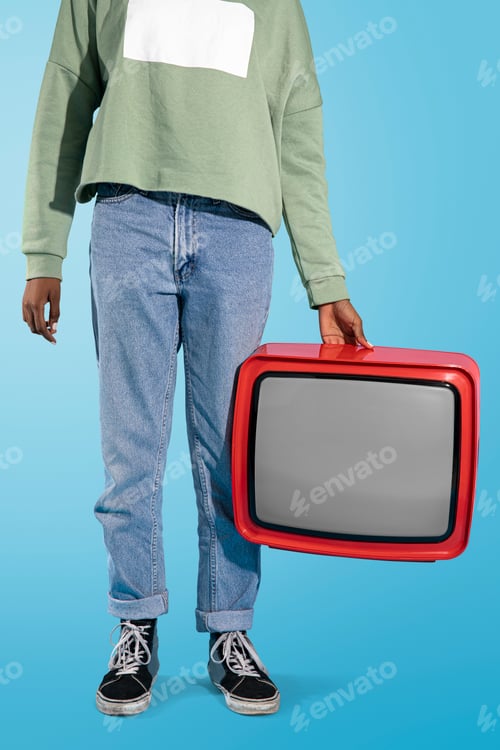 Preview: Red retro TV screen