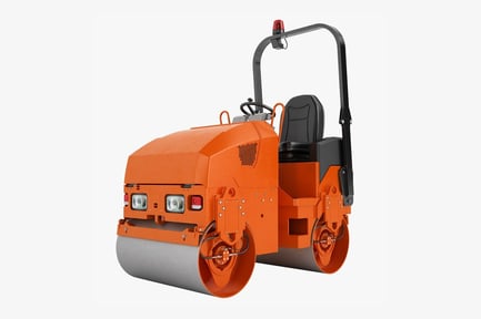 Preview: Orange Asphalt Compactor Vehicle