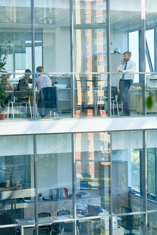 Preview: Business Office in Modern Glass Building
