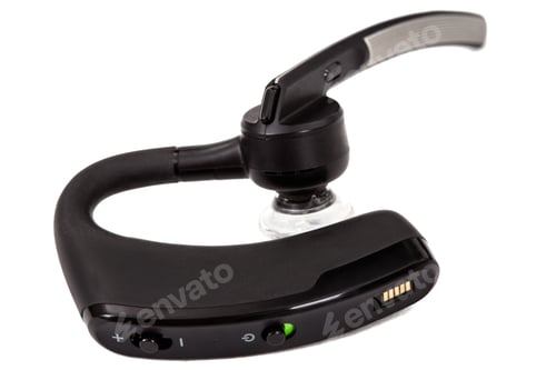 Preview: Wireless bluetooth handsfree headset, isolated on white background