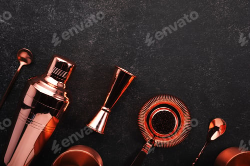 Preview: Copper bar tools and accessories for making cocktail