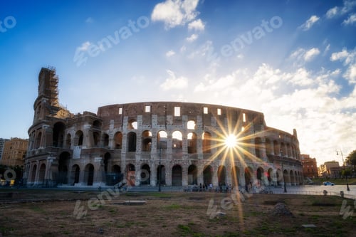 Preview: Panoramic view of Colosseum at sunrise