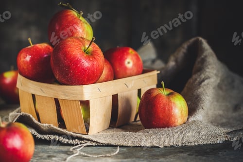 Preview: Apples. Food Background. Top View