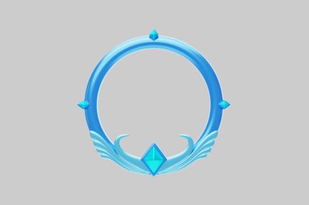 Preview: Aquatic ornamental window frame element