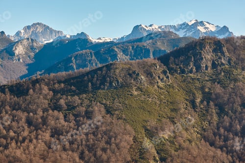Preview: Rocky mountain landscape in Ponton viewpoint. Castilla y Leon. Spain