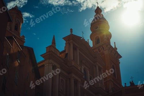 Preview: Stunning scene of Basilica of Saint Michael Archangel on the French Riviera on a sunny day