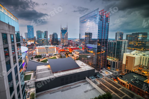 Preview: Nashville, Tennessee, USA Downtown Cityscape