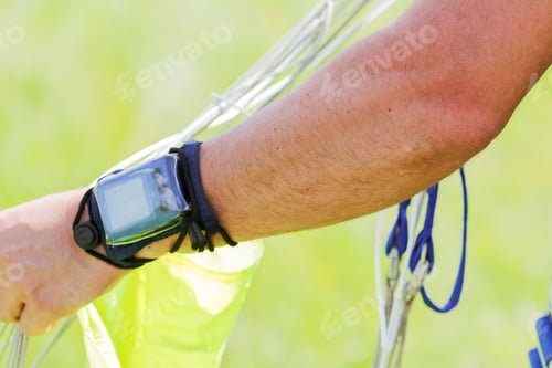 Preview: altimeter on the skydiver's arm