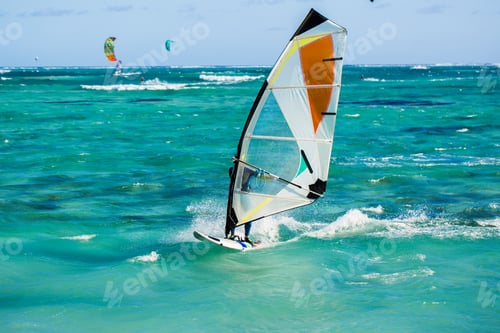 Preview: Windsurfers on the Le Morne beach in Mauritius